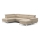 Salotto angolare pieghevole a U con vano portaoggetti CATANIA left beige
