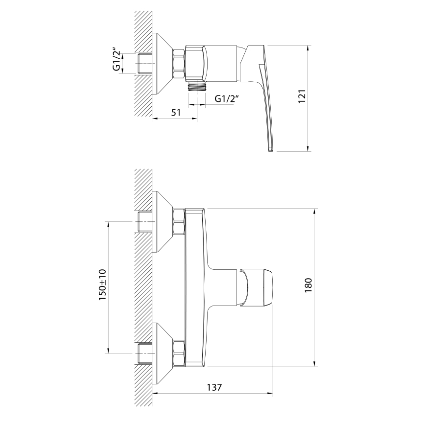Samona - Miscelatore doccia KORANA cromo lucido