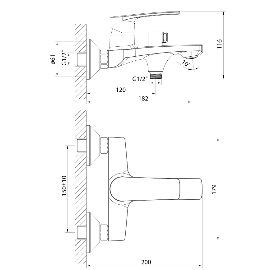 Samona - Miscelatore per vasca KORANA cromo lucido
