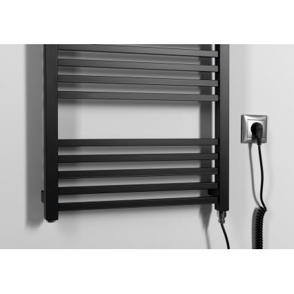 Sapho - Asciugasalviette elettrico METRO-E 400W 106x50 cm nero opaco