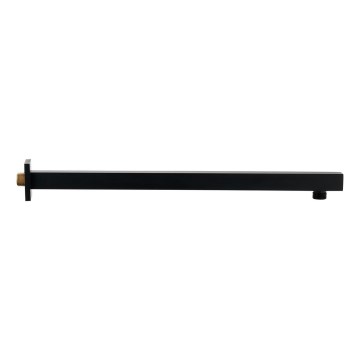 Sapho - Braccio doccia quadrato 40 cm opaco nero