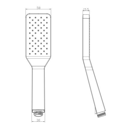 Sapho - Doccia portatile con sistema autopulente cromo lucido