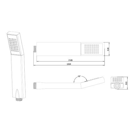 Sapho - Doccia portatile cromo lucido