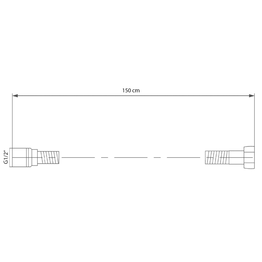 Sapho - Flessibile doccia SOFTFLEX 150 cm nero opaco