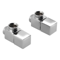Sapho - Kit di collegamento per valvole angolari CUBE, 2 pz, cromo lucido