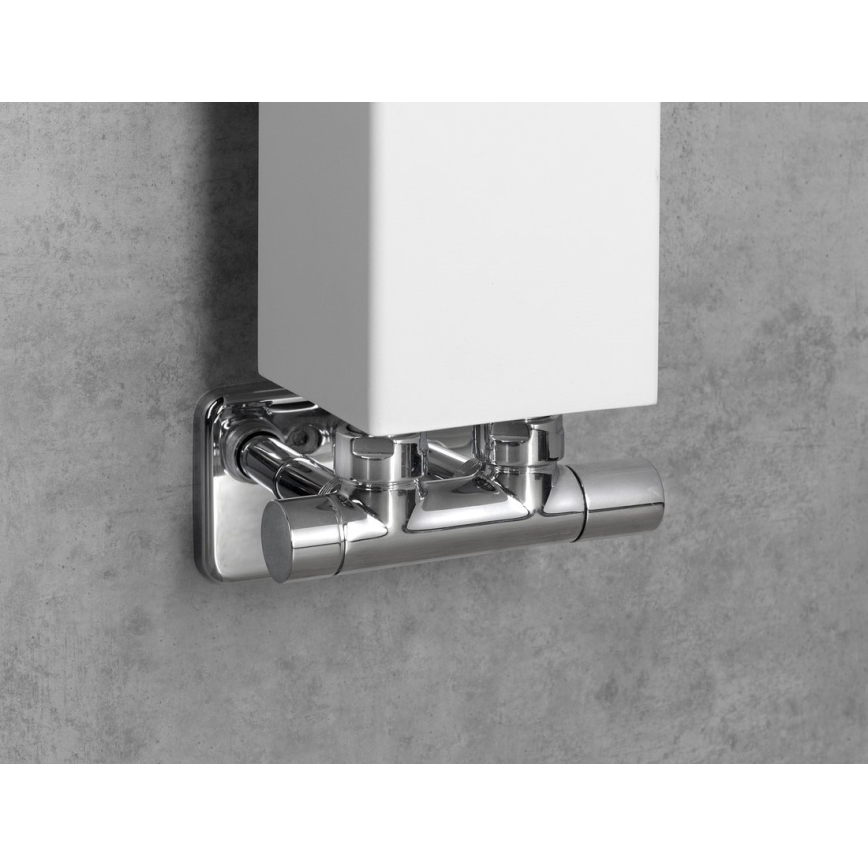 Sapho - Kit di raccordo valvole per collegamento centrale TWIN, cromo lucido