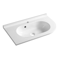 Sapho - Lavabo ad incasso angolare PULSE 75x43 cm marmo/bianco