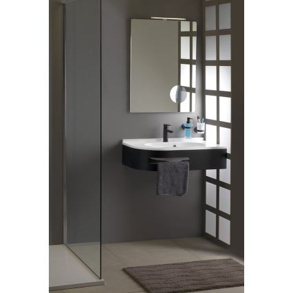 Sapho - Lavabo angolare da incasso PULSE 75x43 cm marmo/bianco