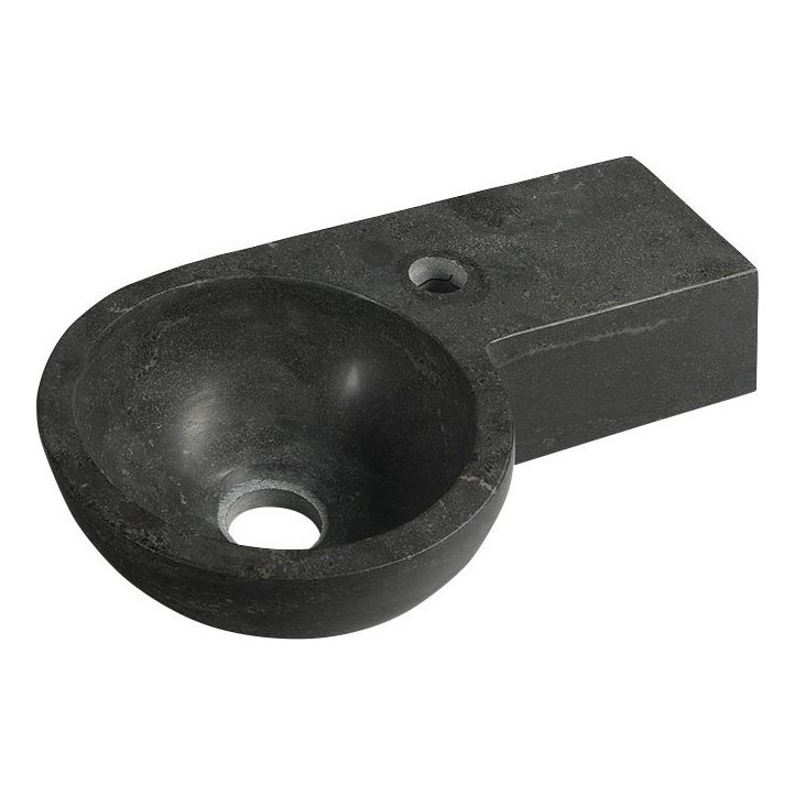 Sapho - Lavabo angolare sospeso BLOK 40x23 cm destro/antracite