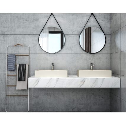 Sapho - Lavabo da appoggio 58x36 cm cemento/beige