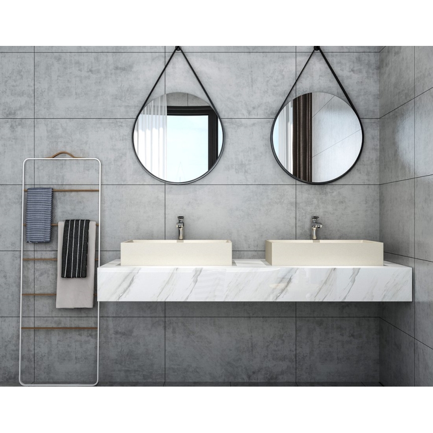 Sapho - Lavabo da appoggio 58x36 cm cemento/beige