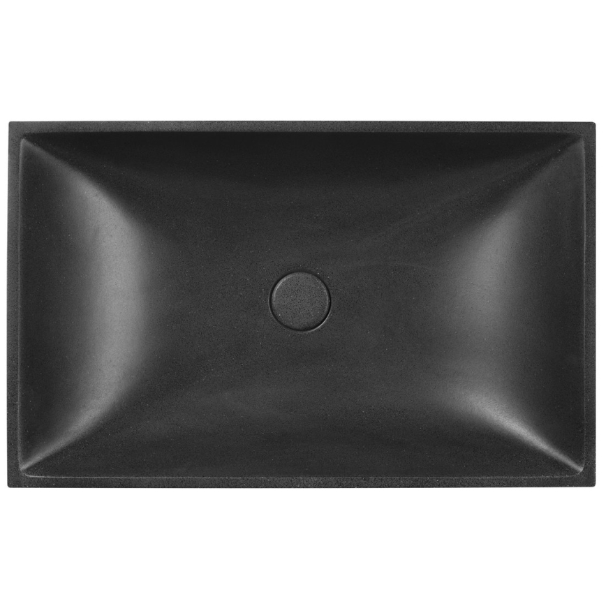 Sapho - Lavabo da appoggio 58x36 cm cemento/nero