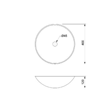 Sapho - Lavabo da appoggio BLOK Ø 40 cm marrone/pietra