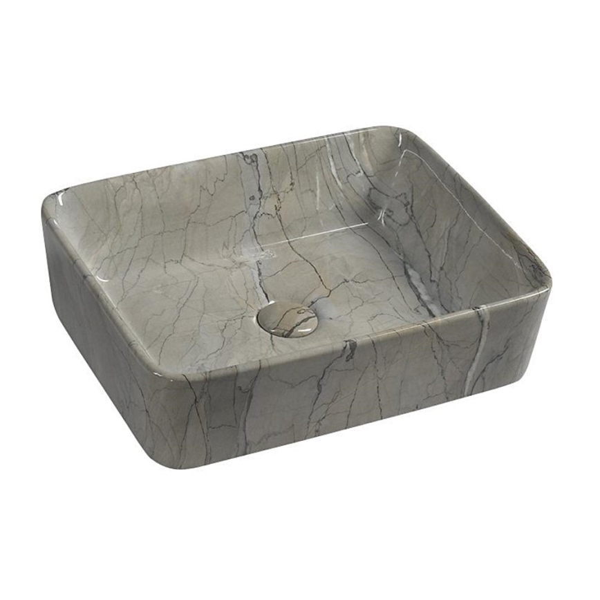 Sapho - Lavabo da appoggio DALMA 47,5x37,5 cm ceramica/grigio