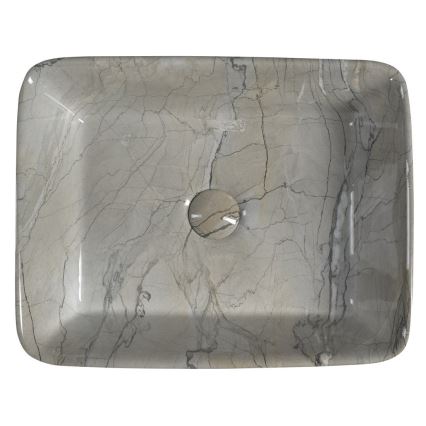 Sapho - Lavabo da appoggio DALMA 47,5x37,5 cm ceramica/grigio