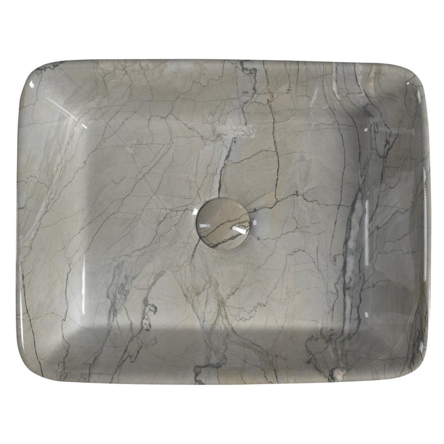 Sapho - Lavabo da appoggio DALMA 47,5x37,5 cm ceramica/grigio