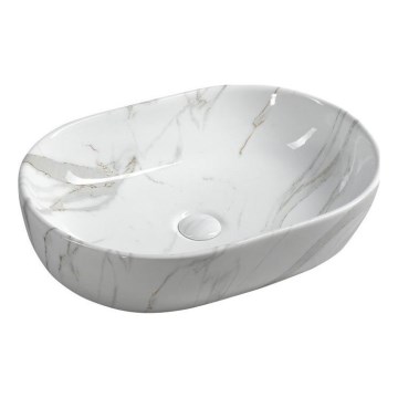 Sapho - Lavabo da appoggio DALMA 59x42 cm ceramica/Carrara