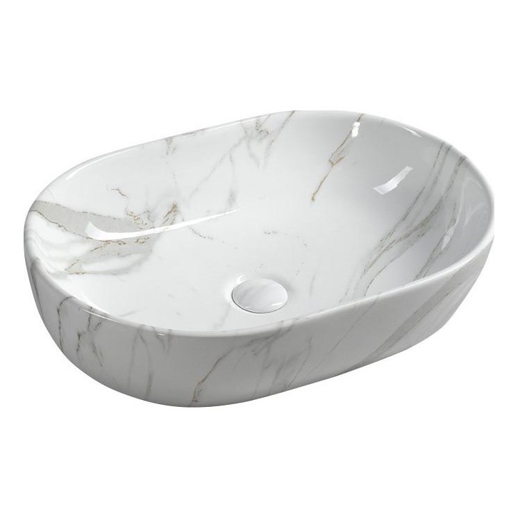 Sapho - Lavabo da appoggio DALMA 59x42 cm ceramica/Carrara