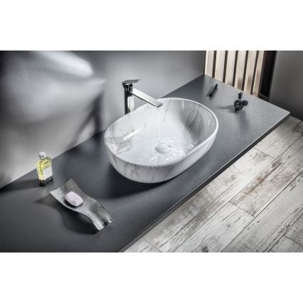 Sapho - Lavabo da appoggio DALMA 59x42 cm ceramica/Carrara