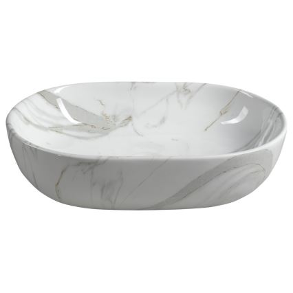 Sapho - Lavabo da appoggio DALMA 59x42 cm ceramica/Carrara