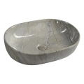 Sapho - Lavabo da appoggio DALMA 59x42 cm ceramica/grigio