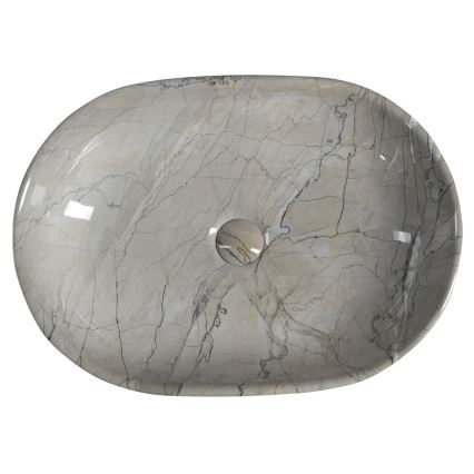 Sapho - Lavabo da appoggio DALMA 59x42 cm ceramica/grigio