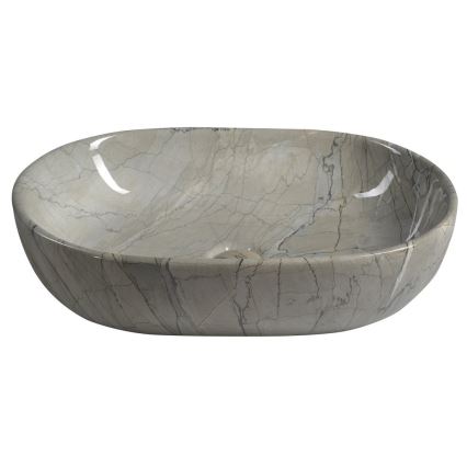 Sapho - Lavabo da appoggio DALMA 59x42 cm ceramica/grigio
