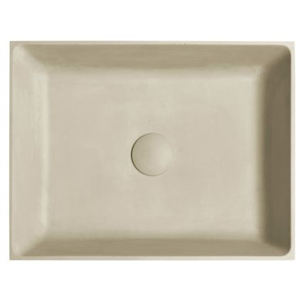 Sapho - Lavabo da appoggio FORMIGO 47,5x36,5 cm cemento/beige