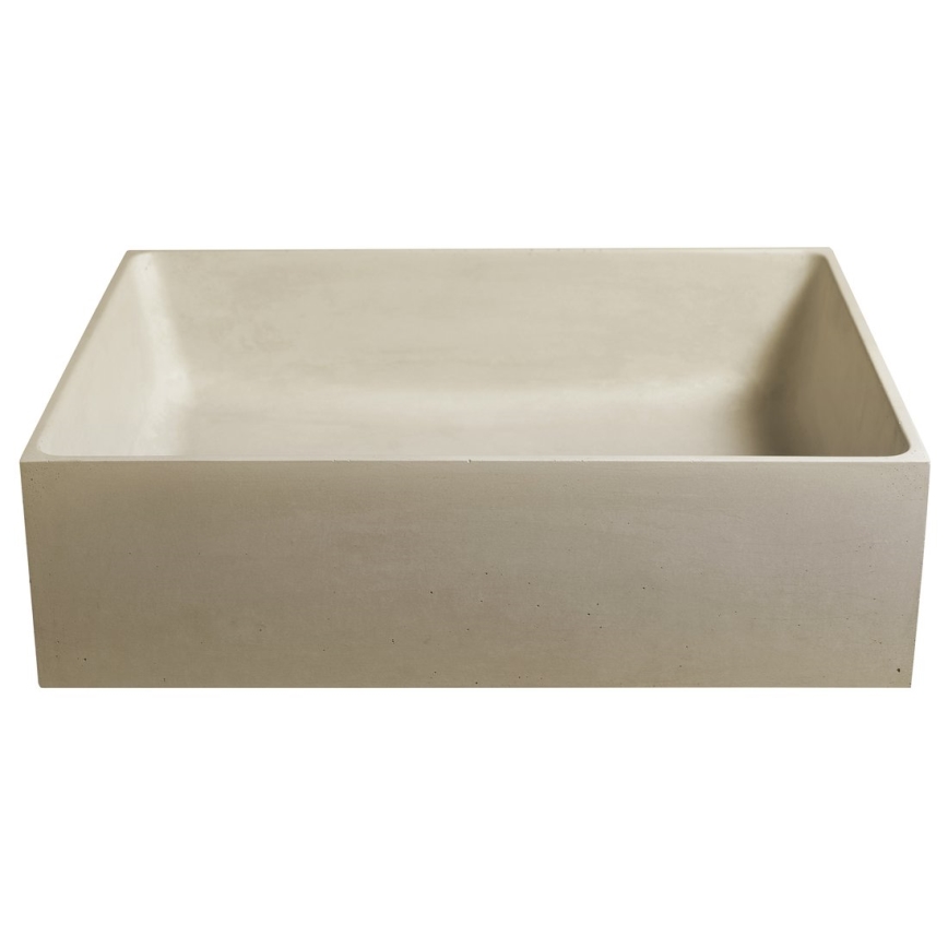 Sapho - Lavabo da appoggio FORMIGO 47,5x36,5 cm cemento/beige