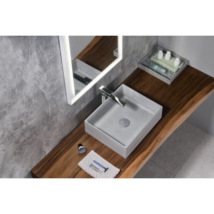Sapho - Lavabo da appoggio FORMIGO 47,5x36,5 cm cemento/grigio