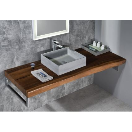 Sapho - Lavabo da appoggio FORMIGO 47,5x36,5 cm cemento/grigio