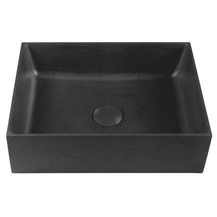 Sapho - Lavabo da appoggio FORMIGO 47,5x36,5 cm cemento/nero