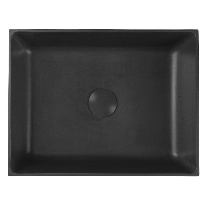 Sapho - Lavabo da appoggio FORMIGO 47,5x36,5 cm cemento/nero