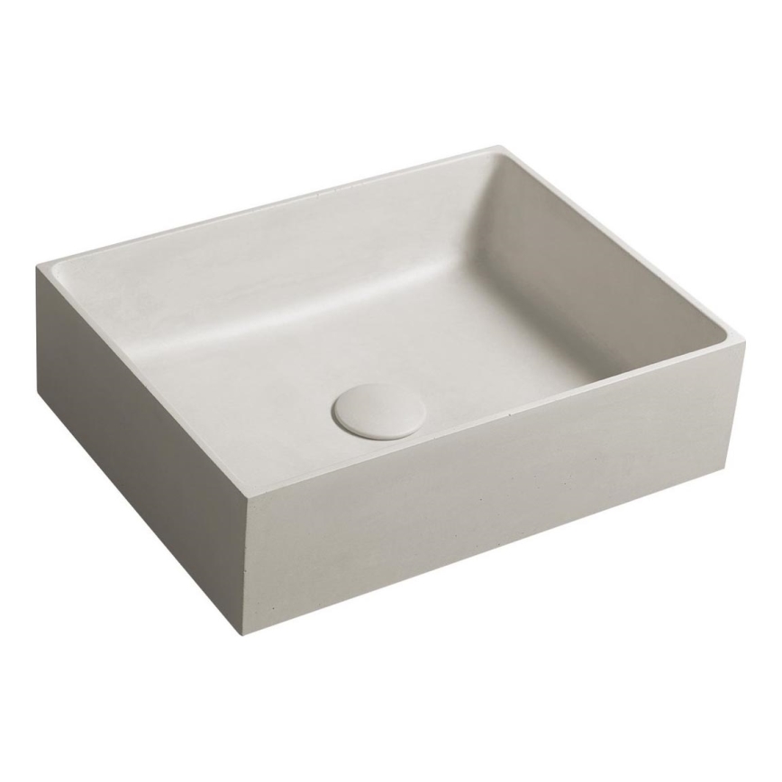Sapho - Lavabo da appoggio FORMIGO 47,5x36,5 cm cemento/sabbia opaca