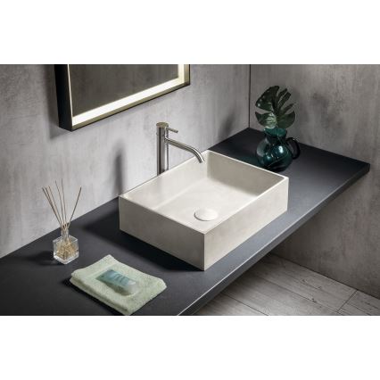 Sapho - Lavabo da appoggio FORMIGO 47,5x36,5 cm cemento/sabbia opaca