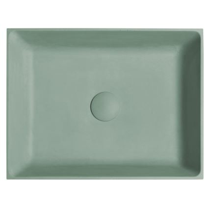 Sapho - Lavabo da appoggio FORMIGO 47,5x36,5 cm cemento/verde