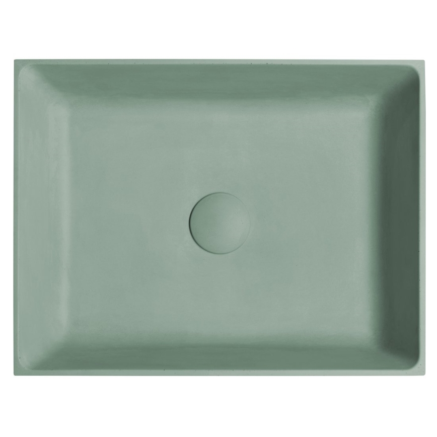 Sapho - Lavabo da appoggio FORMIGO 47,5x36,5 cm cemento/verde