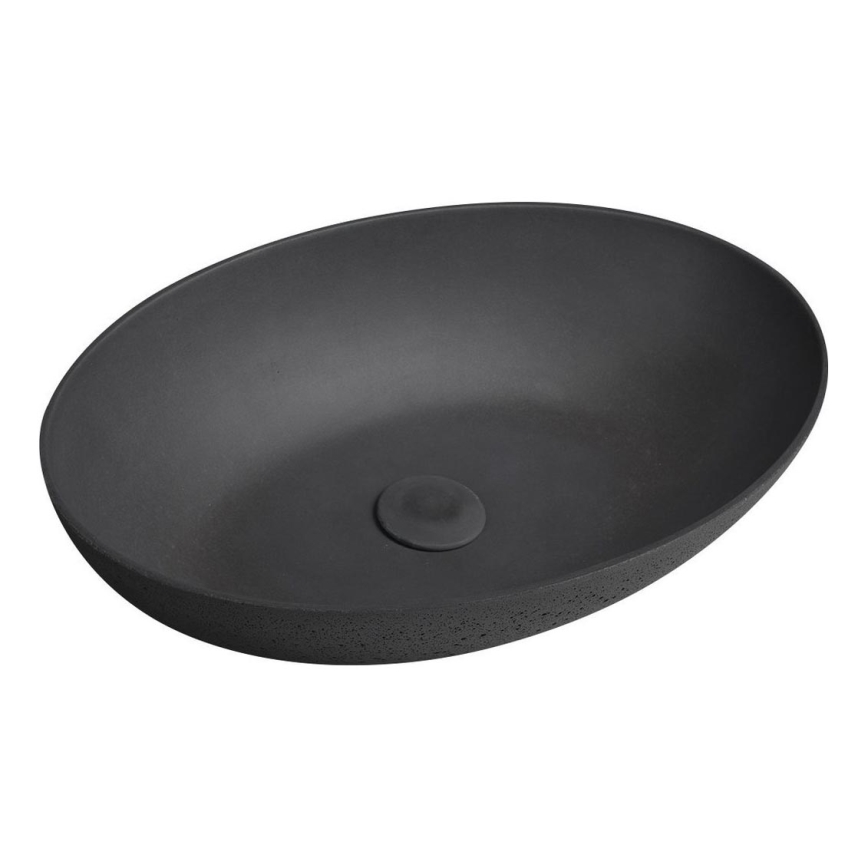 Sapho - Lavabo da appoggio FORMIGO 60x40 cm cemento/antracite