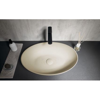 Sapho - Lavabo da appoggio FORMIGO 60x40 cm cemento/beige