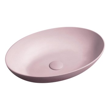 Sapho - Lavabo da appoggio FORMIGO 60x40 cm cemento/rosa