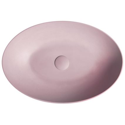 Sapho - Lavabo da appoggio FORMIGO 60x40 cm cemento/rosa