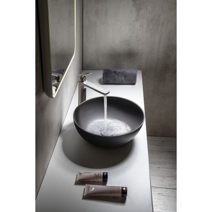 Sapho - Lavabo da appoggio FORMIGO Ø 39 cm cemento/antracite