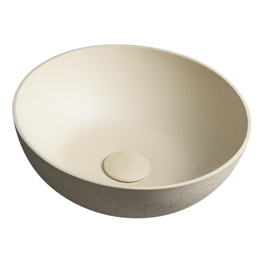 Sapho - Lavabo da appoggio FORMIGO Ø 39 cm cemento/beige