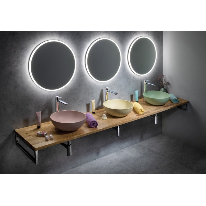 Sapho - Lavabo da appoggio FORMIGO Ø 39 cm cemento/beige