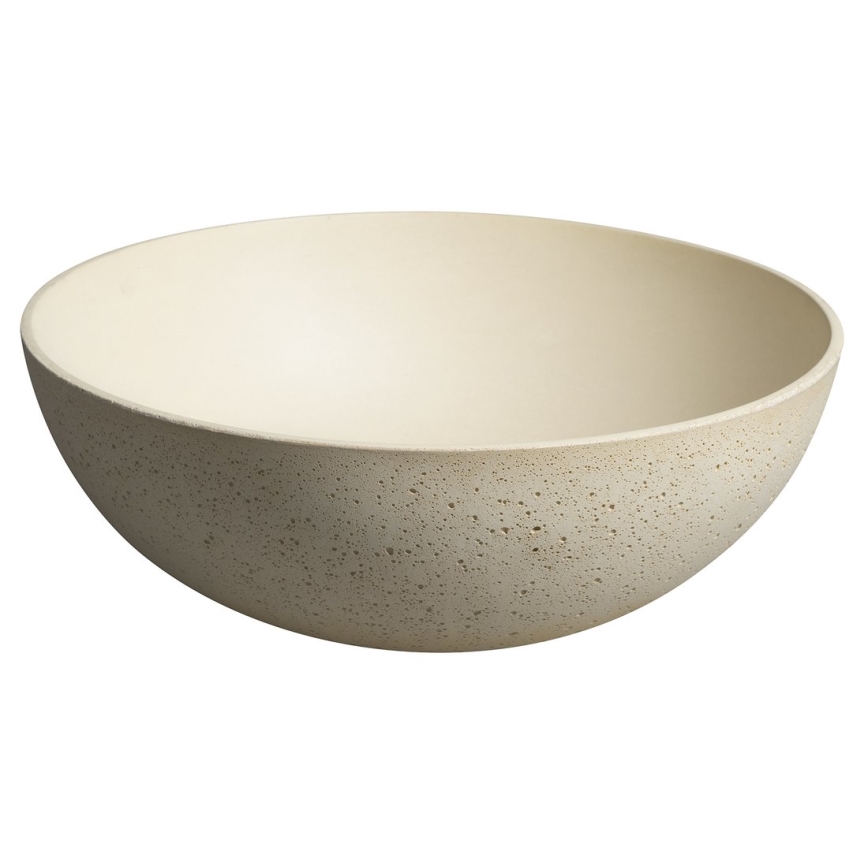 Sapho - Lavabo da appoggio FORMIGO Ø 39 cm cemento/beige