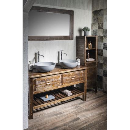 Sapho - Lavabo da appoggio FORMIGO Ø 39 cm cemento/grigio opaco