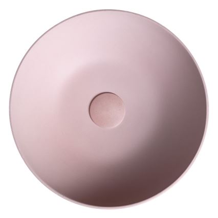 Sapho - Lavabo da appoggio FORMIGO Ø 39 cm cemento/rosa