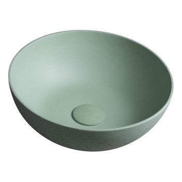 Sapho - Lavabo da appoggio FORMIGO Ø 39 cm, effetto cemento/verde