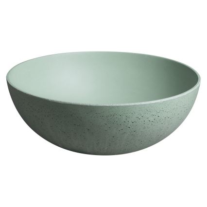 Sapho - Lavabo da appoggio FORMIGO Ø 39 cm, effetto cemento/verde