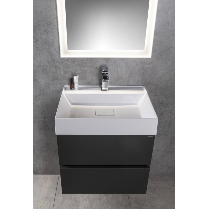 Sapho - Lavabo da appoggio GODIVA 58x44 cm marmo/bianco